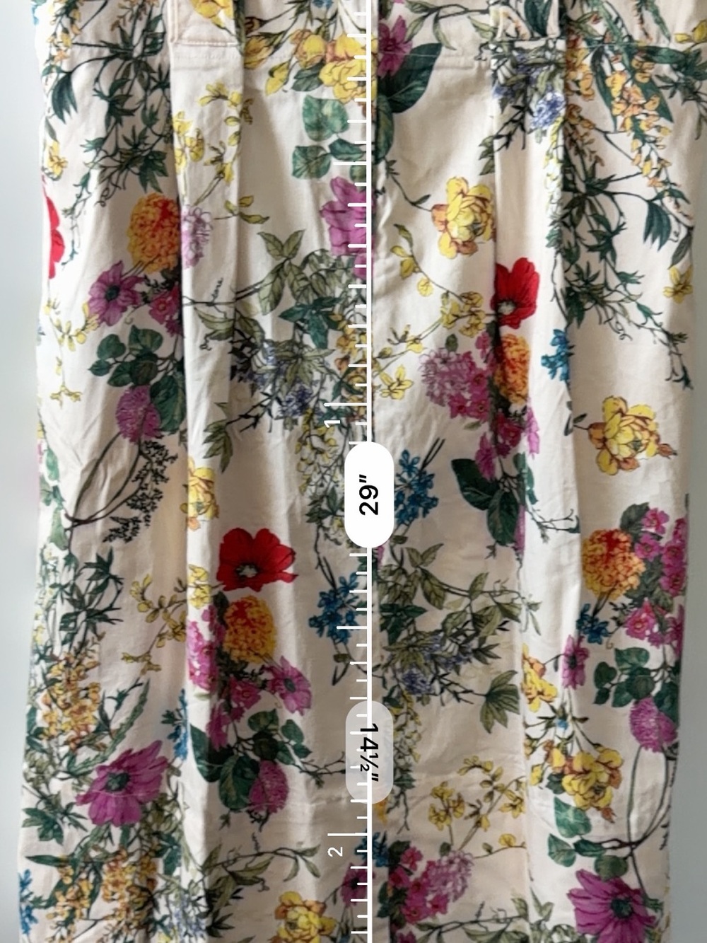 Carolina Belle Cream Midi Skirt with Multicolor Floral Print - Picture 2 of 6